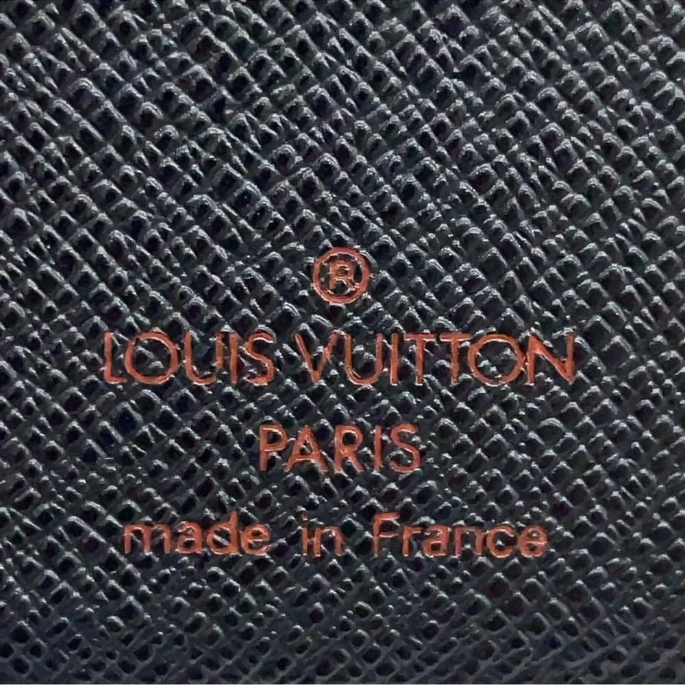 Authentic Louis Vuitton Epi Noir Agenda PM R20092 Day Palnner W/Box GUC